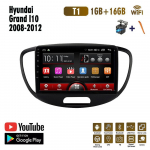Juhtmeta Androidi autoraadio Carplay jaoks Hyundai Grand I10 2008-2012 Multimeedia videopleier GPS-navigatsioon WIFI 2+32GB 1+16GB