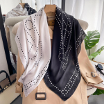 Kvaliteetsed luksuslikud siidist sallid peapael Sallid kaelasall naistele kett siidist sall naiste dekoratiivne sall 110*110cm