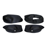AINULT 4 uksega pehmest nahast ukse k&auml;etoe kate VW Golf 4 MK4 Bora Jetta 1999 - 2005 auto ukse k&auml;etoe paneeli nahakate LHD Black -red line black