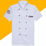 Uus k&ouml;&ouml;gikoka jakk Vormiriietus l&uuml;hikeste varrukatega kokar&otilde;ivad toitlustusteenused mantlid T&ouml;&ouml;riided XXXXL valge