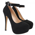 Cross-dresser Unisex meeste Hot Drag Queen samet &uuml;mmargune varvas pahkluu rihm Slingback platvorm pumbad k&otilde;rged kontsad tikkp&uuml;ksid SM Gay Newhalf 39 must