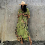 Naiste bikiinid, katted ujumisriided rannas, seelik Sarong kimono kaftan kleit roheline