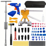Autom&otilde;lkide parandamise t&ouml;&ouml;riistakomplekt Professionaalne auto kere plekk-metallist v&auml;rvivaba raheauku t&otilde;mbaja kummivasara parandamise t&ouml;&ouml;riistade komplekt 70 Pcs Dent Repair Tools