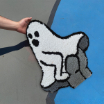 Armas Spooky Little Ghost Halloweeni vaip Kodukaunistused Crystal Velvet p&otilde;randamatid Vannitoa imavad libisemiskindlad p&otilde;randamatid 30*43cm
