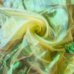 &Otilde;mblusv&otilde;rk riie v&auml;rviline organza klaasl&otilde;ng fluorestseeruv l&otilde;ng siid &scaron;ifoon lasert&uuml;ll kangas kollane