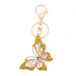 V&auml;rvilised Butterflies v&otilde;tmehoidja luksuslik elegantne kivist kunstkristallist naiste auto v&otilde;tmehoidja hoidja k&auml;ekott kollane