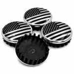 4 tk/komplekt Must 83 mm USA lipu auto embleemi m&auml;rgi rummu rattavelje keskkork USA lipp GMC Chevrolet Tahoe Silverado Suburban Yukon XL Sierra 1500 Limited jaoks