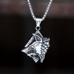 Uus meeste Long Choke Wolf kaelakee ja ripats Viking Animal Ehted Aksessuaarid