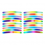 20 tk autoratta rummu helkurkleebis isekleepuv universaalne vikerkaarev&auml;rviline &ouml;&ouml;s&otilde;iduohutuse hoiatus kleebis Triibuline teip autotarvikud