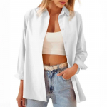 Kevadised soliidsed naiste topid vabaaja pikkade varrukatega s&auml;rk 2023. aasta s&uuml;gisn&ouml;&ouml;biga Naiste riided Moodne puuvillane pluus 24911 S orion i v&auml;rv