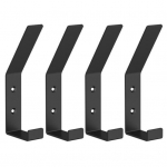 4 tk Tugev roostevabast terasest seinakonks, kruvi paigaldamine magamistuba, vannituba, riidepuu, m&uuml;tsiv&otilde;tmed, r&auml;tikuhari, multifunktsionaalne 4pcs must