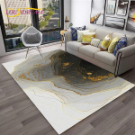 Luksuslik must roheline kuldne marmorist 3D vaibavaip koduseks elutoa diivani uksemati sisekujunduseks, lasteala vaip libisemiskindel p&otilde;randamatt 230x160cm