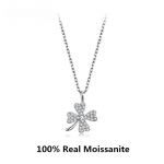 P&auml;ris 925 Sterling Silver Girls Exquisite Kaelakee L&auml;bis Diamond Test Total 0,5CT Moissanite Clavicle Chain Lihtne kaelakee
