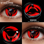 Eyeshare 1paar v&auml;rvilised kontaktl&auml;&auml;tsed silmadele Anime Cosplay v&auml;rvilised l&auml;&auml;tsed Halloweeni hullud l&auml;&auml;tsed Eye Beauty meigil&auml;&auml;tsed