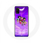 &Uuml;mbris Samsung Galaxy S20 BTS TinyTAN animatsiooniplakatile RM Jin Suga J-Hope Jimin Jungkook ja VZ