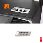 for Cadillac XT5 2016 17 18 19 Car Door Window Glass Lift Control Switch Panel Cover Trim Sticker Accessories ABS Chrome Small Air black
