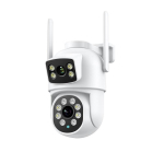 New 4K 8MP PTZ WIFI Camera Dual Lens Dual Screen 4X Digital Zoom IP Camera HD Auto Tracking Outdoor Security CCTV Surveillance US Plug