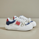 Valged paksud tossud naistele, mood, platvorm, pitsitud PU-nahast vabaaja sportlikud jooksujalatsid Naiste mugavad k&otilde;ndimistossud tennisekingad 35