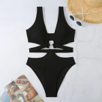 Naiste seksikad &otilde;&otilde;nsad &uuml;hev&auml;rvilised &uuml;hes t&uuml;kis ujumistrikoo moeklubi Beach Push Up bikiinid ujumisriided S must