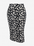 Rosegal Plus Size Daisy Print Bodycon Midi seelik S must