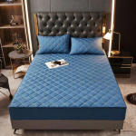 Kuuepoolne k&otilde;ik hinna sees madratsi kate King Queen tepitud voodilina bakteritevastane kattemadrats &otilde;hku l&auml;bilaskev voodikate pillowcases48x74cmx2