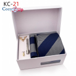 Cozy Up 5-osaline komplekt Paisley meeste lips, sealhulgas lips, kandiline sall, manseti lipsu klambriga kinkekarp