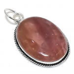 Natural Strawberry Quartz Gemstone 925 Sterling Silver Pendant 2.36 l4g81