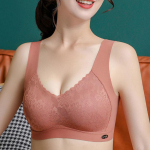 Naiste &uuml;hev&auml;rviline &otilde;mblusteta ilus seljapesu Naiste velgedeta pits rinnahoidja longusvastane vest 42/95B roosa