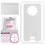 apgo Protective Skin Sticker for the back compatible with Doogee V10, Wrap Film, Foil, Vinyl - Pattern Transparent Carbon