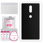 apgo Protective Skin Sticker for the back compatible with Lenovo Phab2 Plus, Wrap Film, Foil, Vinyl - Pattern Carbon Black