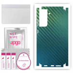 apgo Protective Skin Sticker for the back+sides compatible with Samsung Galaxy S21 FE 5G, Full Wrap Film, Foil, Vinyl - Pattern Carbon Chameleon CAKA1