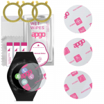 3x apgo Ultra-Clear Hybrid protective glass compatible with Media-tech Round Watch GSM MT855, flexible nano glass, great replacement for tempered glas