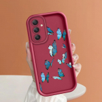 Pehme silikoonist ruudukujulise redeliga printimismustriga telefoni korpus T&auml;iskaanega kaamera p&otilde;rutuskindel kaitse kummist &uuml;mbris Samsungile Samsung A03 valge