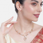 Estele'i kaelakeekomplekt naistele kullatud Ameerika teemantide CZ ja freesiaga