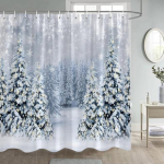 Talvised j&otilde;ulud du&scaron;ikardin Naljakas lumememm j&otilde;ulupuud kaminauto Mets lumine stseen uusaasta puhkemaja vannitoa sisustus W150xH180cm