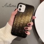 Egiptuse hierogl&uuml;&uuml;fis&uuml;mbolite telefoni&uuml;mbris iPhone 11 12 13 14 Pro Max mini XR XS SE 2020 7 8 Plus Samsung S21 S22 kesta jaoks iPhone 6plus