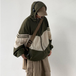 Suvine meeste vabaaja lahtise kontrastv&auml;rvi kapuutsiga p&auml;ikesekaitsejope XXL