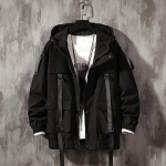 Danmo Kevad S&uuml;gis Meeste Mood Meeste T&ouml;&ouml;riided Jakk Paelad Tasku Mantel L&otilde;tv Hip Hop Streetwear Tuulejakk XXXL must