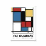 Abstraktne Piet Mondriani Geomeetriline Seinakunst L&otilde;uendil Skandinaavia Plakatid Maal ja Prindid Seinapildid Elutuppa Moodne Sisustus 21x30cm No Framed