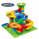 Marmorist v&otilde;idujooksmisplokk V&auml;ikesed ehitusklotsid Lab&uuml;rints Pall Lehter Slaidiklotsid DIY Loomingulised klotsid M&auml;nguasjade kokkupanemine Hulgimudeli m&auml;nguasjad CHINA