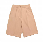 Soliidne vabaaja &uuml;likond l&uuml;hikesed p&uuml;ksid naistele Elegantne mood k&otilde;rge v&ouml;&ouml;koha lukuga n&ouml;&ouml;biga l&uuml;hike taskutega p&uuml;ksid T&ouml;&ouml;kontor Mugavad kerged p&uuml;ksid S valge