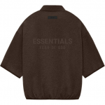Fear of God Essentials 3/4 varrukaga polo Heather Wood Meeste topid Pruun 192SU244402F S