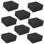 48tk/pakend Studio akustilised vahtpaneelid 12 x12 x1 heli neelavad kiilplaadid k&auml;sn Suure tihedusega helikindel stuudioheli vaht 48Pcs Black Panels