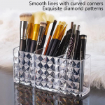 3 v&otilde;re meigipintsli hoiukomber akr&uuml;&uuml;lkarp l&auml;bipaistev pintsli &auml;mber Korraldaja pintslid konteiner lauaarvuti tarvikud