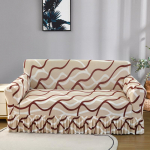 1 pakk elastne plisseeritud seelik Diivani kate K&otilde;ikeh&otilde;lmav diivanikate Universaalne Lihtne kaasaegne diivani kaitsekate, mis sobib elutuppa diivani kate 1 Seat