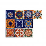 10 lehte Maroko stiilis seinakleebis Vanaaegne isekleepuv veekindel PVC eemaldatav vannituba C