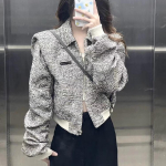 Uus saabumise l&uuml;hike naiste jope Elegantne moodne mantel S