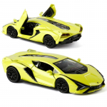 5-tolline metallist autosimulatsioon survevalu ja m&auml;nguasjas&otilde;iduk Lamborghini Sian Supercar RMZ city 1:36 sulamist mudelikingitused lastele