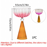 Gradient-&scaron;ampanjaklaasist tass Ebaregulaarne veiniklaasi veetundlik tass