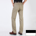 Keskealiste ja eakate meeste puuvillased vabaajap&uuml;ksid suvised &otilde;hukese osaga sirged lahtised k&otilde;rge v&ouml;&ouml;kohaga p&uuml;ksid isa koormatud keskealiste meeste p&uuml;ksid 35